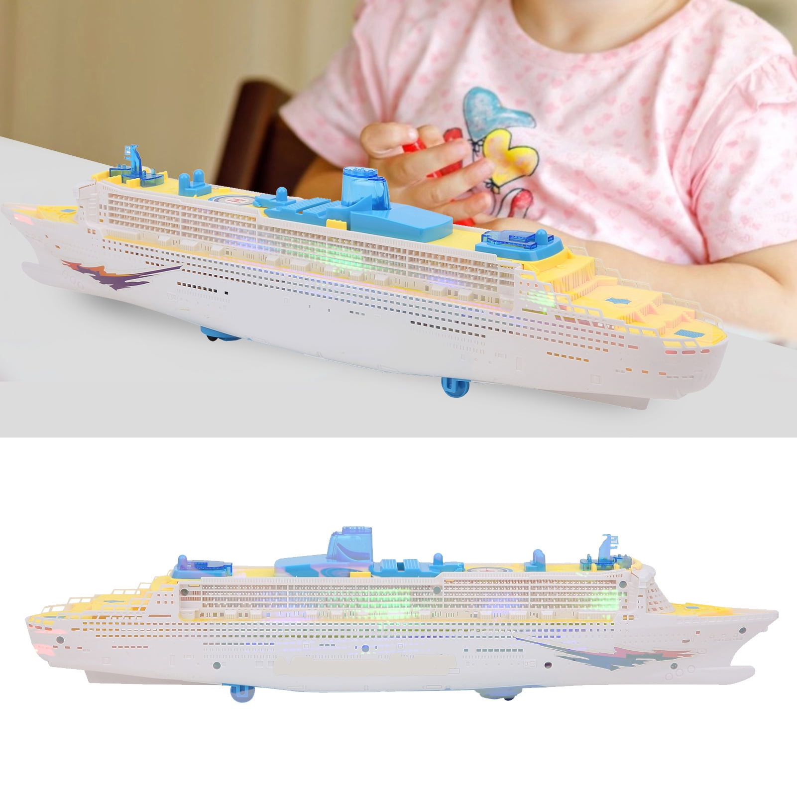Octpeak Light Children Ship Boat Toy Highly Simulation Boat Toy With Lights Sound Effect Toys Funny Walmart.com