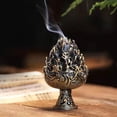 thumbnail image 3 of Incensario portátil, adornos de regalo de aleación para el hogar, escritorio, decoración del hogar, patio al aire perfecl Titular de cono, 3 of 8