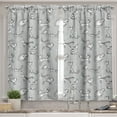 thumbnail image 2 of Ambesonne Flower Valance & Curtain, Cat Kitten Cartoon, 55"x36", White, 2 of 6