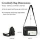 thumbnail image 5 of Bolso bandolera para mujer pequeño de cuero genuino negro, 5 of 7