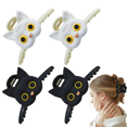 thumbnail image 1 of Paquete de 4 lindas pinzas para el cabello de gato para mujeres, pinzas para el cabello grandes, gruesas y largas, accesorios de peinado de moda para mujeres y niñas, cabello fino y grueso (blanco y, 1 of 5
