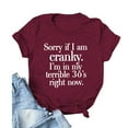 thumbnail image 1 of Mefallenssiah T-Shirt Décontracté Drôle pour Femmes Imprimé Lettre Col Rond Manches Courtes, 1 of 3