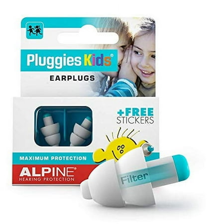 Alpine Pluggies - Kids Ear Plugs for Small Ear - Noise Cancelling Earplugs for Kids Age 5-12 - 25dB