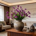 thumbnail image 4 of Artificial Flowers Silk Flowers Calla Lily Bouquets Artificial Faux Floral Bunches Fake Plastic Stems Vase Bed Pot Decor 3 Pack Faux Flowers, 4 of 4
