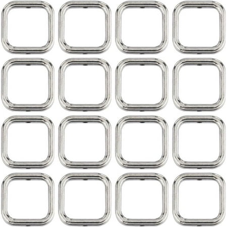 1 Box 80Pcs 14MM Square Bead Frame Alloy Bead Frames Bulk Tibetan Style Vintage Silver Hollow Metal Charms for Jewelry Making Assortments DIY Craft Bracelets Necklaces Earrings