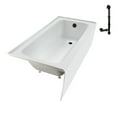 thumbnail image 5 of Streamline NAL-5700-ORB 66 in. x 32 in. Acrylic Right-Hand Drain Alcove Bathtub in Glossy White With External Drain in Matte Oil Rubbed Bronze, 5 of 10