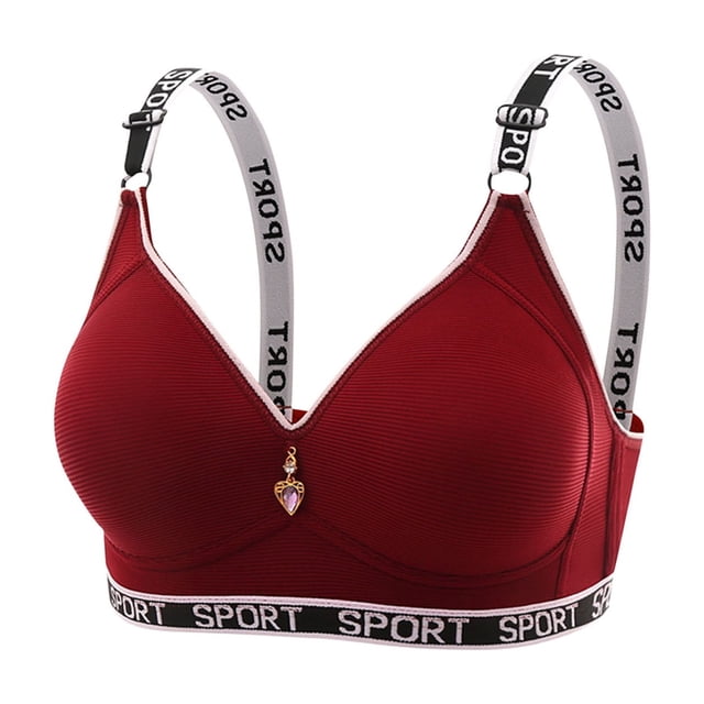Pitauce Bras for Women No Underwire Adjustable Straps Push Up Bra Everyday Comfort Wire Free Full Coverage Support Bra