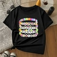 thumbnail image 4 of Xuewenshw Children's Casual Letter Pattern Print Multicolor Round Neck Short Sleeves Rjd2 Shirt, 4 of 4