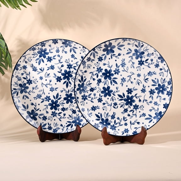 Bluebell: Porcelain Dinner Plates Set of 2 (10.8 Inches)