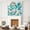 Premium Non-woven, variant on Idea4wall 2pcs Elegant Botanical Sketch Soft Teal Leaves Wall Murals, Not Peel and Stick, Non-Woven Wallpaper Large Wall Decoration for Rooms, 48"x48"