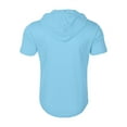 thumbnail image 4 of ZVNAΖH Mens Hooded Pullover Short Sleeve Sports T-shirt Top Quarter Zip Hoodie Lightweight Drawstring Sweatshirts, 4 of 4