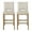 Wheat/Weathered Natural, variant on Noble House Elmcrest Fabric Upholstered 31 Inch Barstools, Set of 2, Deep Gray and Weathered Natural