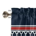 thumbnail image 6 of Navy Moroccan Texture Anchor Simple Summer Rod Pocket Short Curtain Half-Curtain For Home Kitchen Door Drape Cafe Small Window, 6 of 6