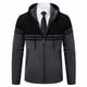 thumbnail image 2 of Ceisia Men's Casual Hooded Zipper Knit Cardigan Elastic Pocket Long Gift Sleeve Sweater Coat, 2 of 5