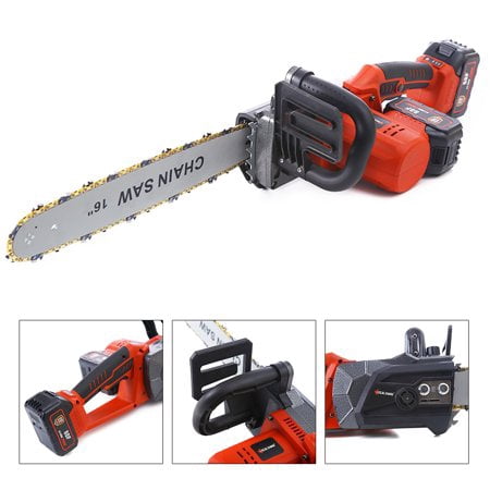 Logging Saw Heavy Duty Electric Power Chainsaw 16" Chain Saw 16"Cordless Electric Chain Saw Wood Cutter One-Hand Saw Woodworking Chainsaw Woodworking Tool