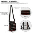 thumbnail image 6 of XYZCANDO Black Flag Mini Messenger Handbag for Womens Portable Crossbody Purse with Adjustable Strap Stylish Cellphone Wallet with Zipper Casual Multi-Purpose Phone Bag for Running Travel Shop, 6 of 7