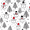 Black Cartoon Snowmen, variant on FORMRS 1-Subject Spiral Notebook 8" x 5" College Ruled 60 Refillable Sheet A5 Hard Cover, 2 Pack, Blue Cute Snowmen