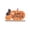 A, variant on Wooden Pumpkin Ghost Tabletop Decoration with Haunted House Design for Halloween Home Desktop Ornament Display