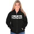 thumbnail image 4 of Believe Holy Spirit Religious Zip Hoodie Sweatshirt Women Brisco Brands S, 4 of 5