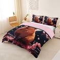 thumbnail image 3 of Erosebridal Boys Girls Cartoon Capybara Floral Sakura Duvet Cover Set,Kids Japanese Style Bedding Full,3-Piece,No Comforter,Pink Reversible, 3 of 6