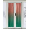thumbnail image 2 of Red Green Ombre Blackout Curtains, French Door Curtains for Door Window, Modern Art Gradient Orange Privacy Drapery for Patio/Sidelight Doors, 1 Panel with Tieback, 54 x 72 Inches, 2 of 6