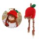 thumbnail image 5 of Gorro de punto con peluca para niña, tamaño 48 cm, con 2 trenzas grandes, cálido para invierno. rojo, 5 of 9