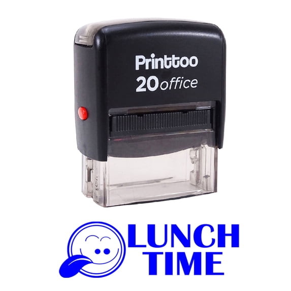 Printtoo LUNCH TIME Self Inking Rubber Stamp Office Stationary Custom Stamp-Blue