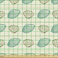 thumbnail image 2 of Ambesonne Teal and Brown Fabric by the Yard Upholstery, Sea Shells and Dots, 2 Yards, Ivory and Cocoa, 2 of 5