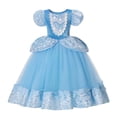 thumbnail image 1 of Vestido de princesa Blancanieves de Disney para niñas, disfraz de Cosplay, Rapunzel, Bella, Cenicienta, fiesta de cumpleaños de Halloween, ropa para niños 4T (etiqueta 120) Gao Jinjia LED, 1 of 2