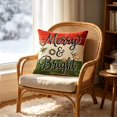 thumbnail image 6 of Zynviq Christmas Decorative Pillow Covers 18x18inch Multicolor Couch Pillow Covers Letters with Zipper Square Cloth, 6 of 6