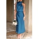 thumbnail image 3 of Vestido PRETTYGARDEN 2025 Verano Satén Sin Mangas Azul Marino XXL, 3 of 7