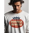thumbnail image 2 of Officially Licensed Dubble Bubble Classic Gum Logo Men's Sweatshirt, 2 of 3