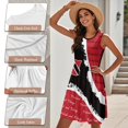 thumbnail image 6 of Garronmavis Couples Vacation Outfits Matching Sets Polyester Vacation Mens Lightweight Shirts Blouse and Womens Casual Dress Trinidad and Tobago Flag A-Line Sleeveless Sundresses, 6 of 7