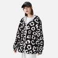 thumbnail image 3 of Vsdgher Sweat à Capuche Imprimé Léopard Noir pour Hommes Femmes, Manches Longues Protection Solaire Pêche pour Course Natation-Grand, 3 of 7