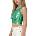 thumbnail image 1 of EGNMCR Round-Neck Tank Top Children's Spring And Summer Solid Color Festival Of Carnival Party Festival Performance Costumes Round Neck T-shirt Top For Kids Children polyester top, 1 of 4