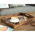 thumbnail image 4 of MyGift 16 x 12-Inch Rustic Multi Color Chevron Rectangular Wood Breakfast Serving Tray, 4 of 7