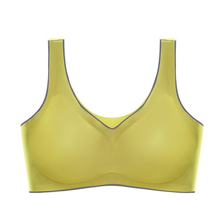 Tumotour Full Coverage Bras For Women Traceless Without Steel Ring Gathering Push Up Nursing Bra Support Plus Size Integrated Fitness Small Soft Breathable Seamless Back Sports Daily Bra
