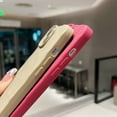 thumbnail image 6 of Soft Fold Pattern  for iPhone 14 Phone Case, Cute Candy Bumper Silicone Cover, Slim Protective Shockproof Compatible with iPhone Case (Burgundy, iPhone 14), 6 of 9