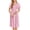 Floral Pink, variant on Cotton Nightgowns for Women Short Sleeve House Dress Pleated Night Gown Button Sleep Shirt Ladies Nightdress