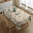 thumbnail image 2 of Beige Sun Moon Star Constellation Pattern Rectangle Tablecloth 60"x84",Waterproof Polyester Rectangle Table Cloth, Wipeable Spillproof Polyester Tablecloth for Dining, Camping, Indoor and Outdoor, 2 of 5