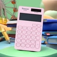thumbnail image 5 of ESULOMP Standard Function Basic Calculator, Digits Desktop Calculator with Large LCD Display and Sensitive Button, Desktop Calculator for Office, Home, School (Pink), 5 of 8
