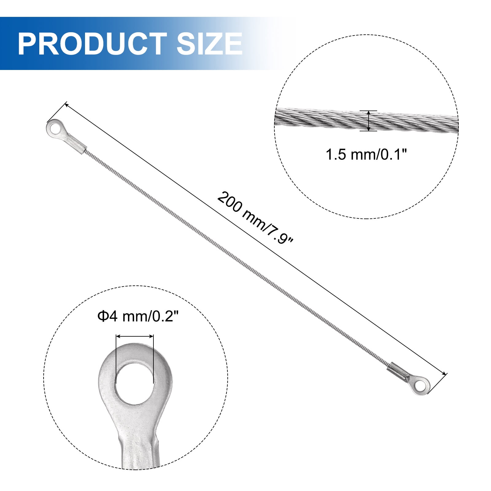 Unique Bargains Durable 304 Stainless Steel Cabinet Door Restraint Hinge Limiter 8"
