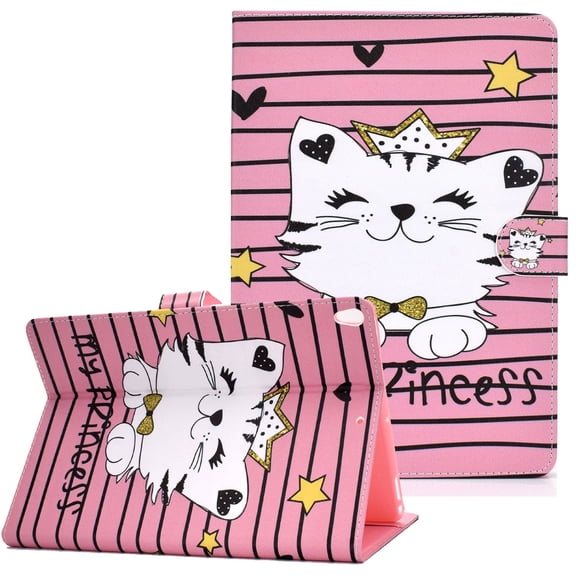 iPad 7th Generation 10.2" Case 2019, Allytech Slim Fit Smart Cover Kickstand Folio Flip Smart Cover Auto Sleep Wake Protection Shock-absorption TPU Case Cover for Apple iPad 10.2",Cat