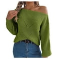 thumbnail image 2 of FDGIU Casual Oversized Sweater for Women, Soft Loose Fit Long Sleeve Pullover, Comfy Knit Casual Wear Tops, 2 of 7