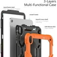 thumbnail image 3 of Case for iPad (A16) 11th Generation 11 Inch 2025, iPad 10th Generation 10.9 Inch, Heavy Duty Shockproof Protective Case with Screen Protector, 360° Rotating Stand, Hand/Shoulder Strap and Pen Holder, 3 of 9