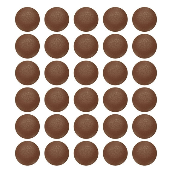 Uxcell 30pcs PU Leather Covered Button 12.5mm Plastic Shank Round Button, Brown