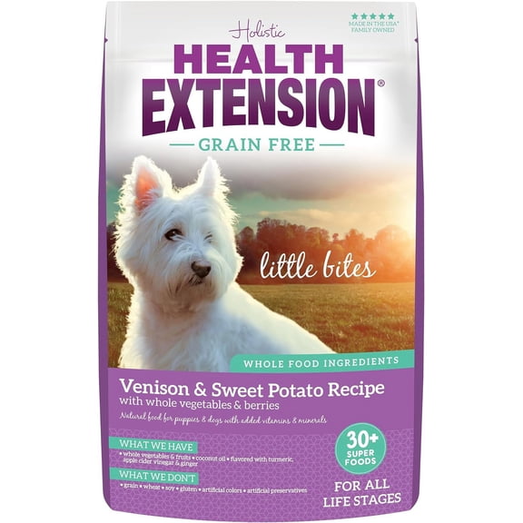Health Extension Grain Free Little Bites for Small Dogs, Venison & Sweet Potato Little Bites (3.5 Lb)