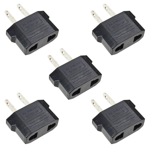 Paquete 5 Adaptadores para Eliminador Europeo a Americano Accesorios Vcoapa EU-01