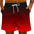 Xysaqa Mens Swim Trunks Men Big & Tall Casual Summer Gradient Color