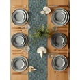 thumbnail image 6 of Abstract Floral Table Runner, Vintage Turquoise Moroccan Geometric Art Retro Cotton Linen Kitchen Table Decoration Washable Dining Tabletop Runners for Home Party Decor 13x108 Inches, 6 of 9